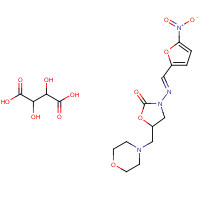14343-71-6 5-MORPHOLINOMETHYL-3-[5-NITROFURFURYLIDENEAMINO]-2-OXAZOLIDINONE TARTRATE SALT chemical structure