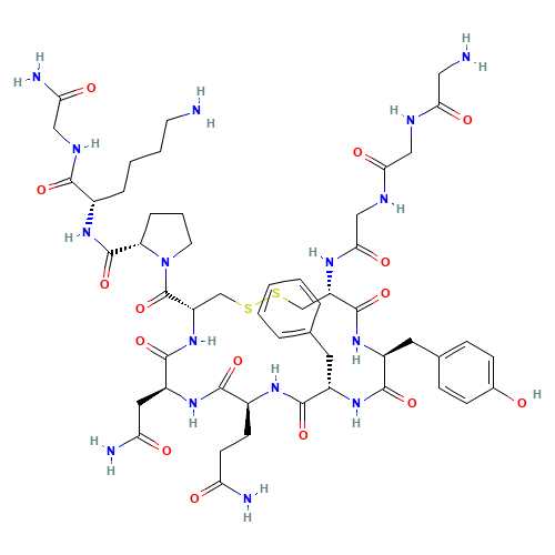 14636-12-5 N-(N-(N-Glycylglycyl)glycyl)-8-L-lysinevasopressin chemical structure