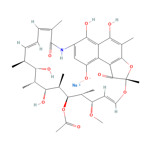 14897-39-3 Rifamycin sodium salt chemical structure