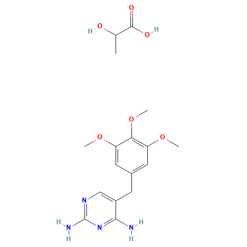 23256-42-0 Trimethoprim lactate salt chemical structure