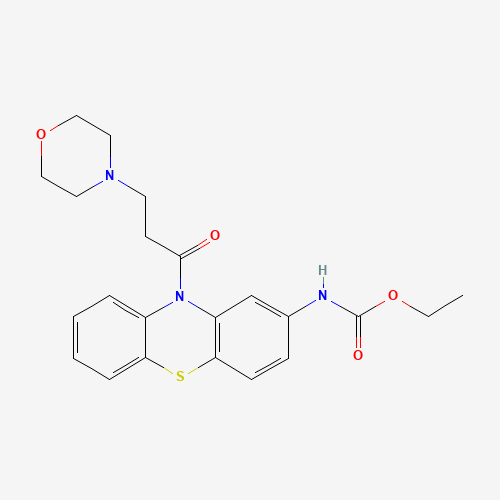 31883-05-3 CARBAMIC ACID,[10-[3-(4-MORPHOLINYL)-1-OXOPROPYL]-10H-PHENOTHIAZIN-2-YL]-,ETHYL ESTER chemical structure