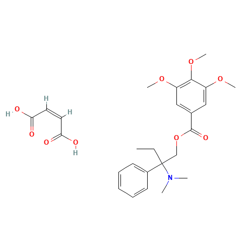 34140-59-5 2-(Dimethylamino)-2-phenylbutyl 3,4,5-trimethoxybenzoate maleate chemical structure