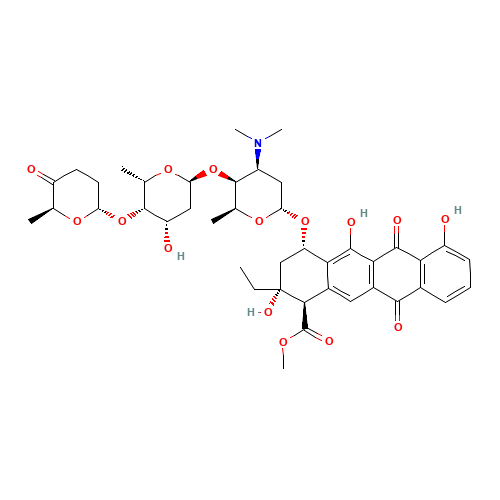 57576-44-0 Aclarubicin chemical structure