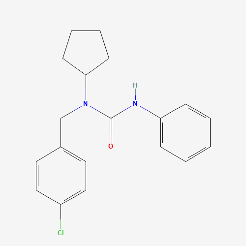 66063-05-6 N-((4-Chlorophenyl)methyl)-N-cyclopentyl-N'-phenylurea chemical structure