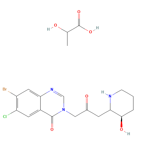 82186-71-8 HALOFUGINONE LACTATE chemical structure