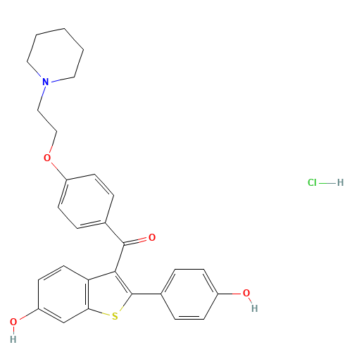 82640-04-8 Raloxifene hydrochloride chemical structure