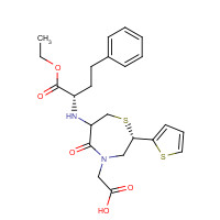 111902-57-9 2-[(2S)-6-[[(1S)-1-Ethoxycarbonyl-3-phenyl-propyl]amino]-5-oxo-2-thiophen-2-yl-1,4-thiazepan-4-yl]acetic acid chemical structure
