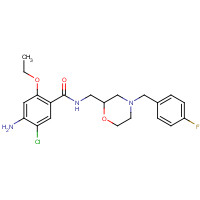 112885-41-3 4-Amino-5-chloro-2-ethoxy-N-((4-(4-fluorobenzyl)-2-morpholinyl)methyl)benzamide chemical structure