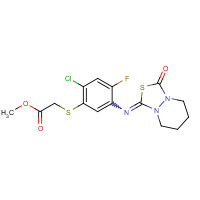 117337-19-6 Methyl 2-[2-chloro-4-fluoro-5-[(3-oxo-5,6,7,8-tetrahydro-[1,3,4]thiadiazolo[3,4-a]pyridazin-1-ylidene)amino]phenyl]sulfanylacetate chemical structure