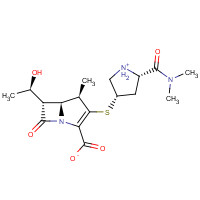 119478-56-7 (4R,5S,6S)-3-[[(3S,5S)-5-(Dimethylcarbamoyl)pyrrolidin-3-yl]thio]-6-[(1R)-1-hydroxyethyl]-4-methyl-7-oxo-1-azabicyclo[3.2.0]hept-2-ene-2-carboxylic acid chemical structure