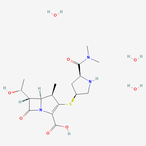 119478-56-7 (4R,5S,6S)-3-[[(3S,5S)-5-(Dimethylcarbamoyl)pyrrolidin-3-yl]thio]-6-[(1R)-1-hydroxyethyl]-4-methyl-7-oxo-1-azabicyclo[3.2.0]hept-2-ene-2-carboxylic acid chemical structure