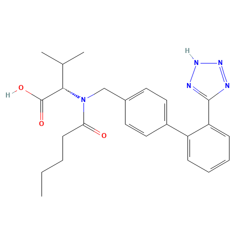 137862-53-4 3-Methyl-2-[pentanoyl-[[4-[2-(2H-tetrazol-5-yl)phenyl]phenyl]methyl]amino]-butanoic acid chemical structure