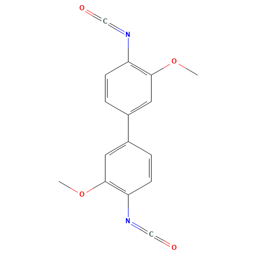 91-93-0 3,3'-DIMETHOXY-4,4'-BIPHENYLENE DIISOCYANATE chemical structure