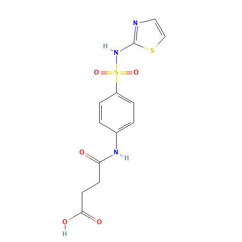 116-43-8 p-2-Thiazolylsulfamoylsuccinanilic acid chemical structure