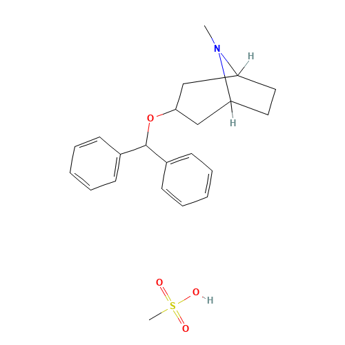 132-17-2 BENZTROPINE MESYLATE chemical structure
