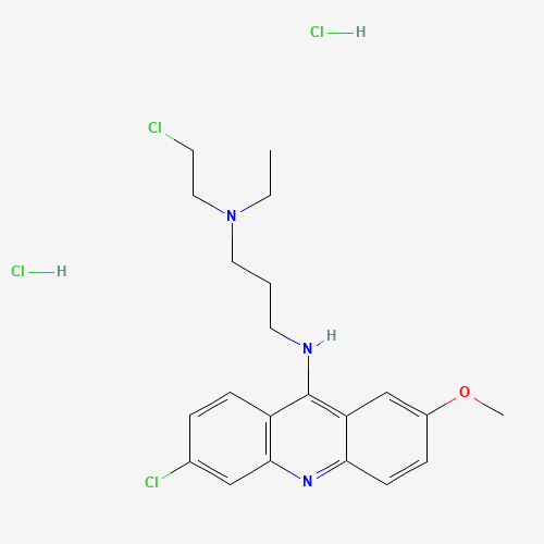 146-59-8 6-CHLORO-9-[3-N-(2-CHLOROETHYL)ETHYLAMINO]PROPYLAMINO-2-METHOXYACRIDINE DIHYDROCHLORIDE chemical structure