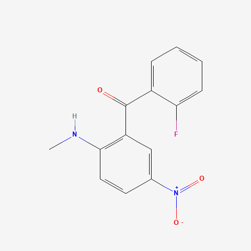 735-06-8 2'-FLUORO-2-METHYLAMINO-5-NITROBENZOPHENONE chemical structure