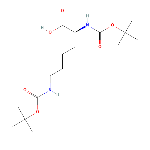 2483-46-7 (S)-2,6-Bis-tert-butoxycarbonylaminohexanoic acid chemical structure