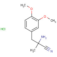 2544-13-0 L-3-(3,4-Dimethoxyphenyl)-alpha-amino-2-methylpropionitrile hydrochloride chemical structure