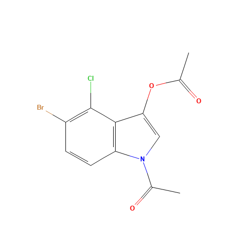 3030-06-6 1-Acetyl-5-bromo-4-chloro-1H-indol-3-yl acetate chemical structure