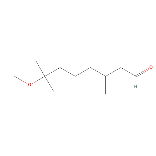 3613-30-7 7-METHOXY-3,7-DIMETHYLOCTANAL chemical structure