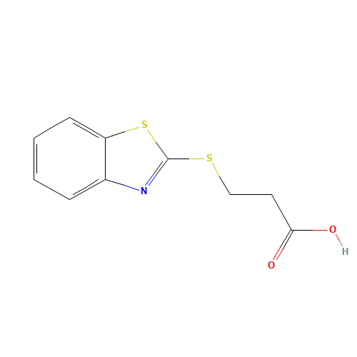4767-00-4 3-(2-BENZOTHIAZOLYLTHIO)PROPIONIC ACID chemical structure