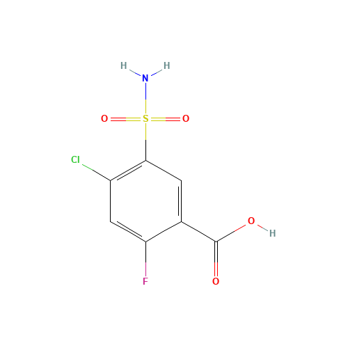 4793-22-0 4-Chloro-2-fluoro-5-sulfamylbenzoic acid chemical structure