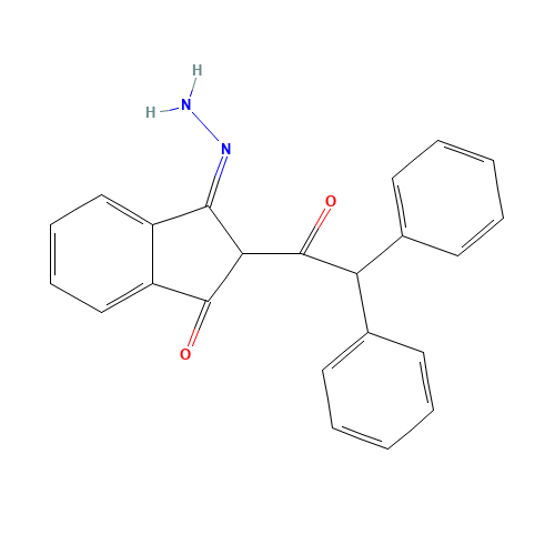 5102-79-4 2-DIPHENYLACETYL-1,3-INDANDIONE-1-HYDRAZONE chemical structure