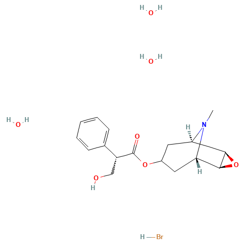 6533-68-2 SCOPOLAMINE HYDROBROMIDE TRIHYDRATE chemical structure
