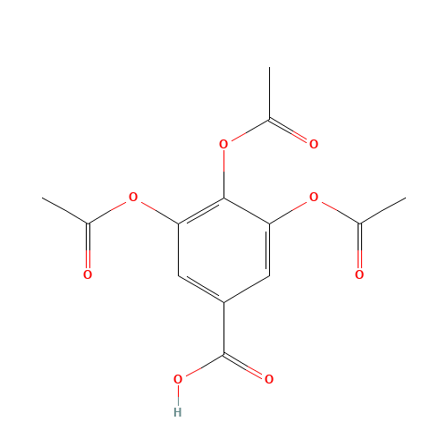6635-24-1 3,4,5-TRIACETOXYBENZOIC ACID chemical structure