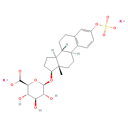 10392-35-5 beta-Estradiol-3-sulfate-17-glucopyranosiduronic acid dipotassium salt chemical structure