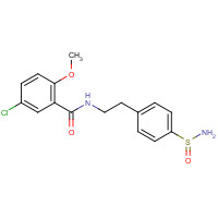 16673-34-0 4-(2-(5-Chloro-2-methoxybenzamido)ethyl)benzenesulfamide chemical structure