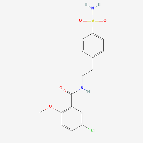 16673-34-0 4-(2-(5-Chloro-2-methoxybenzamido)ethyl)benzenesulfamide chemical structure