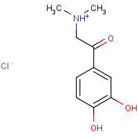 16899-83-5 ALPHA-DIMETHYLAMINO-3',4'-DIHYDROXYACETOPHENONE HYDROCHLORIDE chemical structure