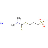 18880-36-9 Sodium 3-[[(dimethylamino)thioxomethyl]thio]propanesulphonate chemical structure