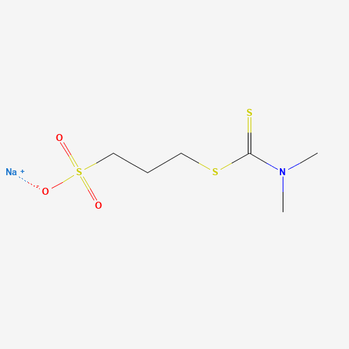 18880-36-9 Sodium 3-[[(dimethylamino)thioxomethyl]thio]propanesulphonate chemical structure