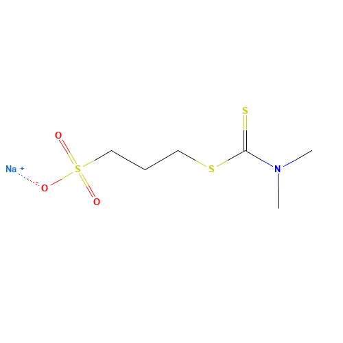 18880-36-9 Sodium 3-[[(dimethylamino)thioxomethyl]thio]propanesulphonate chemical structure