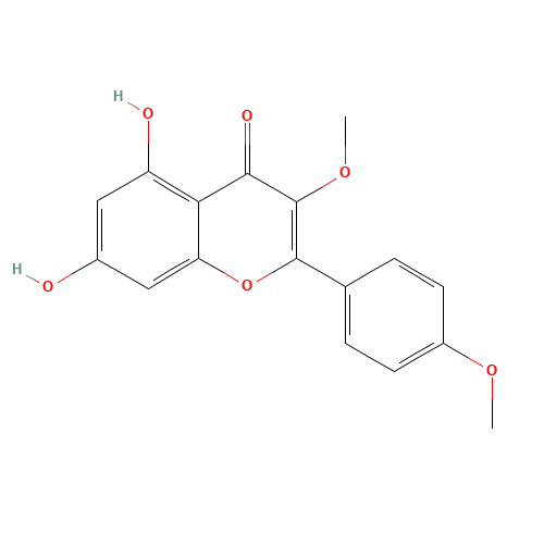 20869-95-8 5,7-DIHYDROXY-3-METHOXY-2-(4-METHOXY-PHENYL)-CHROMEN-4-ONE chemical structure