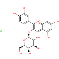 27214-71-7 CYANIDIN-3-GALACTOSIDE CHLORIDE chemical structure