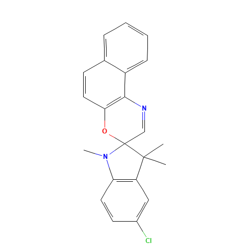 27333-50-2 5-CHLORO-1,3-DIHYDRO-1,3,3-TRIMETHYLSPIRO[2 H-INDOLE-2,3'-[3 H]NAPHTH[2,1-B][1,4]OXAZINE] chemical structure