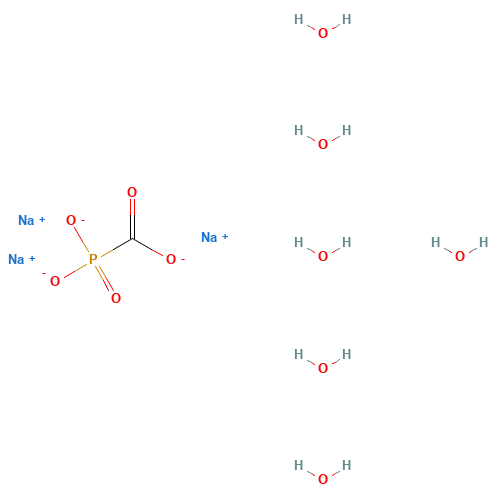 34156-56-4 Phosphonoformic acid trisodium salt hexahydrate chemical structure