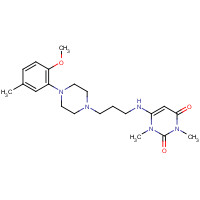 34661-75-1 6-[[3-[4-(2-Methoxyphenyl)-1-piperazinyl]propyl]amino]-1,3-dimethyluracil chemical structure