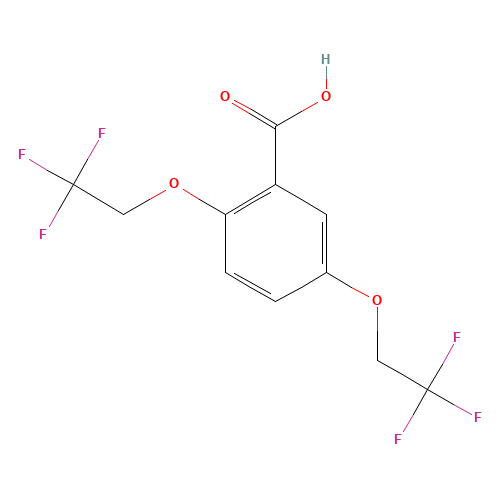 35480-52-5 2,5-Bis(2,2,2-trifluoroethoxy)benzoic acid chemical structure
