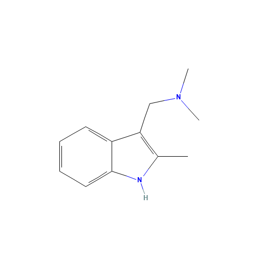 37125-92-1 2-METHYL-3-N,N-DIMETHYLAMINOMETHYLINDOLE chemical structure
