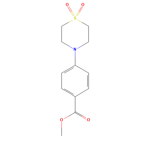 45185-76-0 METHYL 4-(1,1-DIOXOTHIOMORPHOLINO)BENZOATE chemical structure