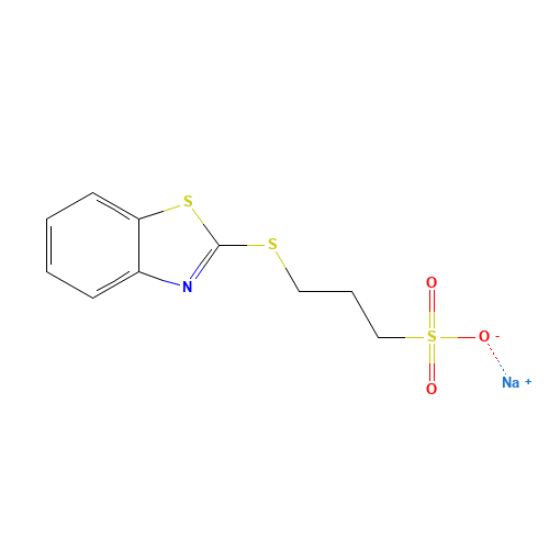 49625-94-7 Sodium 3-(benzothiazol-2-ylthio)-1-propanesulfonate chemical structure