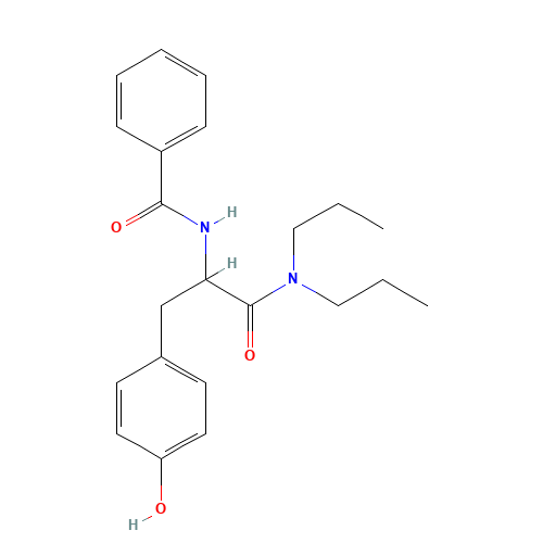 57227-09-5 N-Benzoyl-DL-tyrosil-N',N'-dipropylamide chemical structure