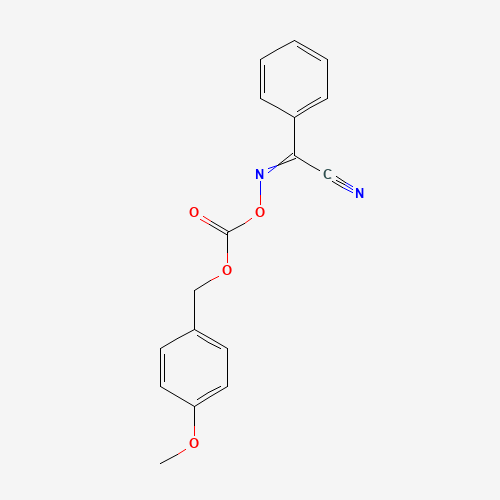 59577-32-1 2-(4-METHOXYBENZYLOXYCARBONYLOXYIMINO)-2-PHENYLACETONITRILE chemical structure