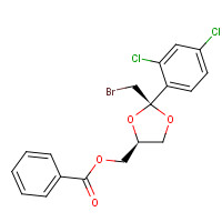 61397-56-6 cis-2-(Bromomethyl)-2-(2,4-dichlorophenyl)-1,3-dioxolane-4-ylmethyl benzoate chemical structure