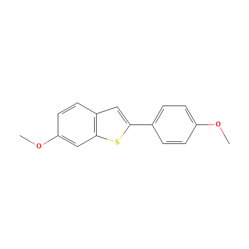 63675-74-1 6-Methoxy-2-(4-methoxyphenyl)benzobithiophene chemical structure